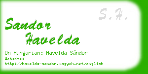 sandor havelda business card