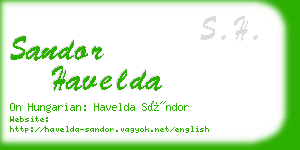 sandor havelda business card